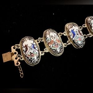 RARE Middle Eastern Hand Painted Storybook Panel Bracelet BEAUTIFUL 😍